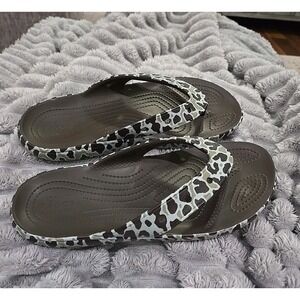 Unisex CAMO Crocs Flip Flops W10 M8 Thong Sandals